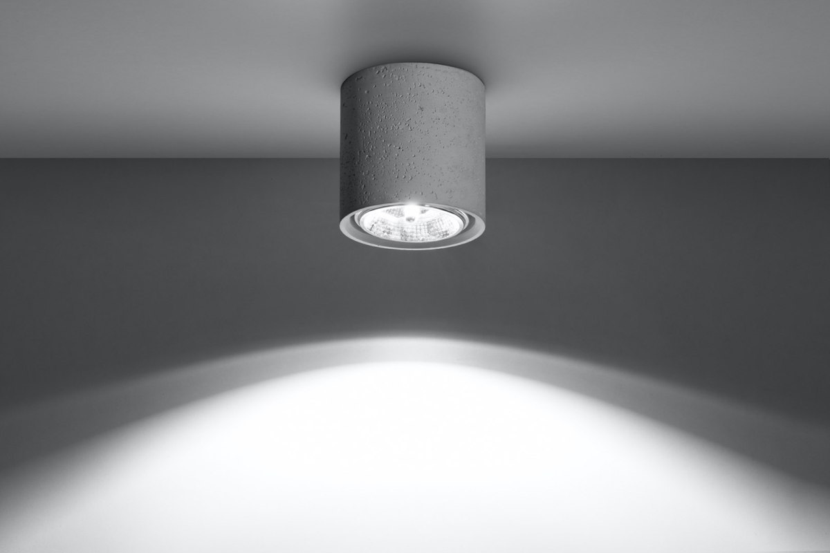 Plafon CULLO 140 oświetlenie sufitowe szary beton - Sollux Lighting - wizualizacja Plafon CULLO 140 oświetlenie sufitowe szary beton - Sollux Lighting - wizualizacja