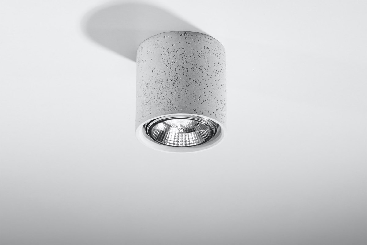 Plafon CULLO 140 oświetlenie sufitowe szary beton - Sollux Lighting - wizualizacja Plafon CULLO 140 oświetlenie sufitowe szary beton - Sollux Lighting - wizualizacja