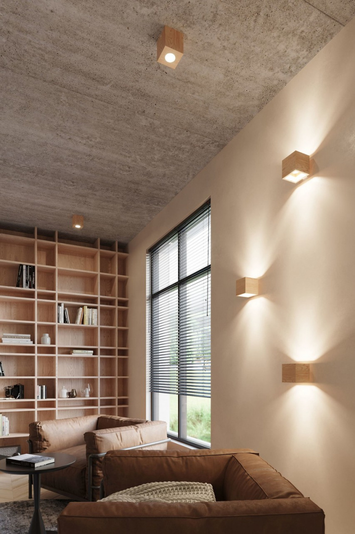 Kinkiet QUAD naturalne drewno - Sollux Lighting Kinkiet QUAD naturalne drewno - Sollux Lighting