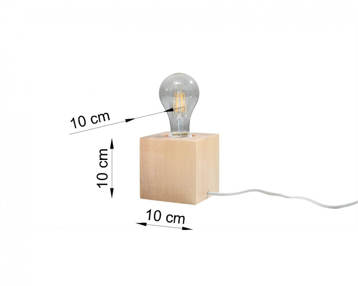 Lampka biurkowa ARIZ naturalne drewno - Sollux Lighting Lampka biurkowa ARIZ naturalne drewno - Sollux Lighting