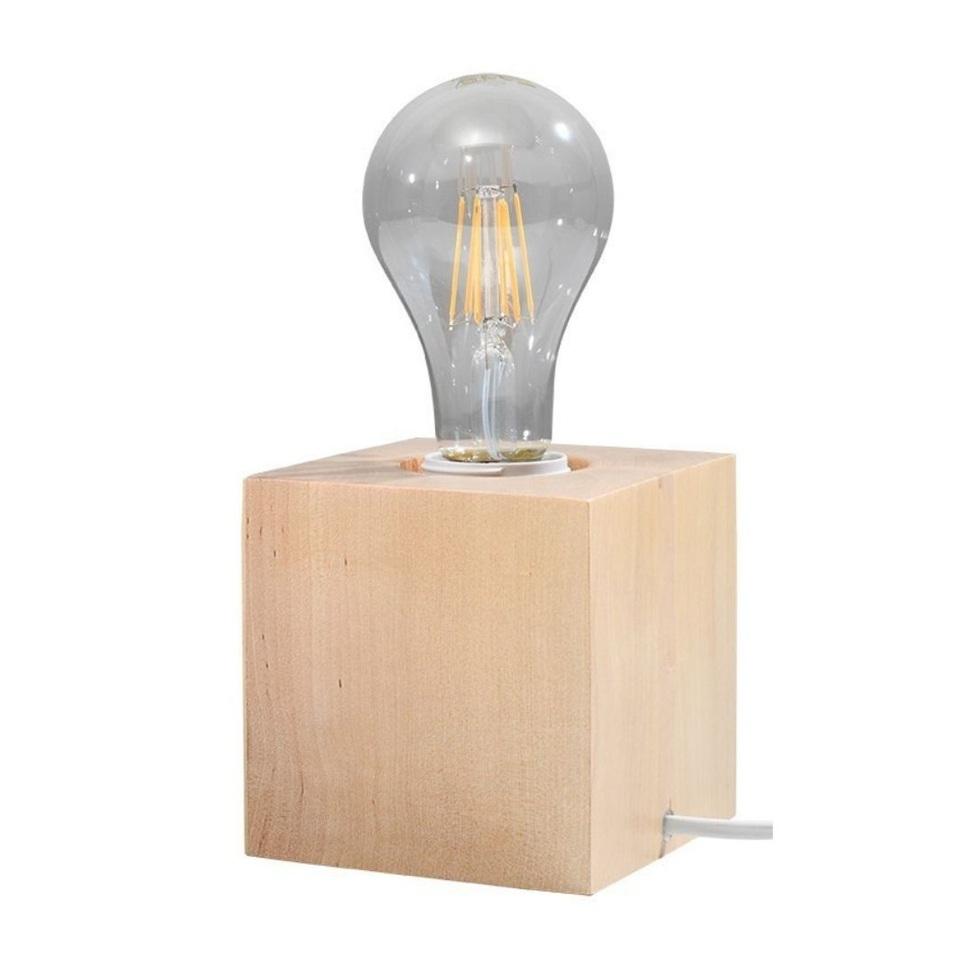 Lampka biurkowa ARIZ naturalne drewno - Sollux Lighting Lampka biurkowa ARIZ naturalne drewno - Sollux Lighting