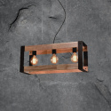 Lampa wisząca VARNA 3 metal drewno loft klatka - Candellux Lighting