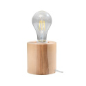 Lampka biurkowa nocna SALGADO naturalne drewno - Sollux Lighting