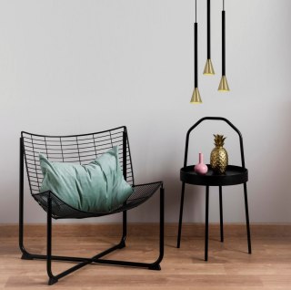 Lampa wisząca ARIZONA 1 czarno / złota pojedynczy zwis - Light Prestige