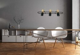 Lampa wisząca BOVINO 3 metal / bambus potrójny zwis - Light Prestige
