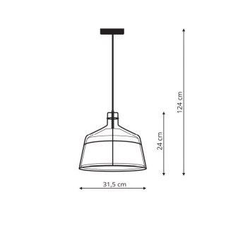 Lampa wisząca DRITTO średnia biała w stylu skandynawskim - Light Prestige