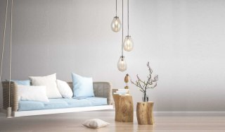 Lampa wisząca FONDI 3 potrójna szklane klosze - Light Prestige