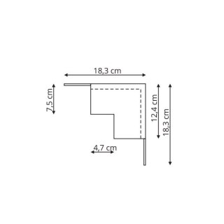 Łącznik wewnętrzny do systemu szynowego Magnetic - Light Prestige