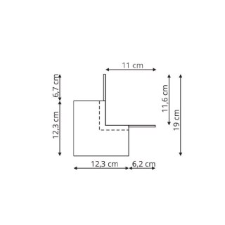 Łącznik zewnętrzny do systemu szynowego magnetic - Light Prestige