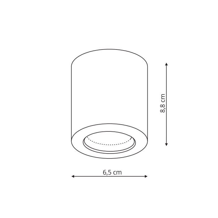 Oprawa natynkowa FARO czarna IP65 tuba do łazienki - Light Prestige Oprawa natynkowa FARO czarna IP65 tuba do łazienki - Light Prestige