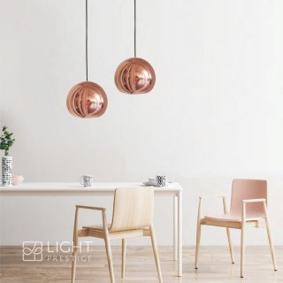 Lampa wisząca RAME 1 duża miedziana lustrzane odbicie - Light Prestige