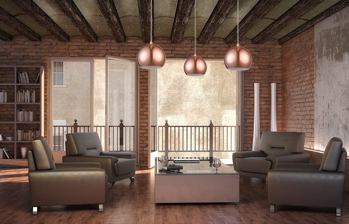 Kinkiet RAME miedziany metalowa kula loft - Light Prestige Kinkiet RAME miedziany metalowa kula loft - Light Prestige