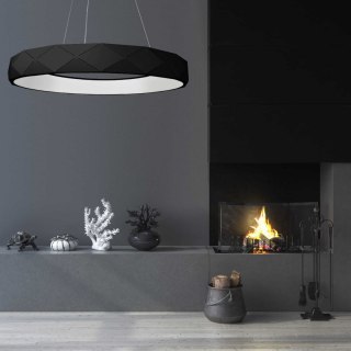 Lampa wisząca REUS czarna obręcz LED - Light Prestige