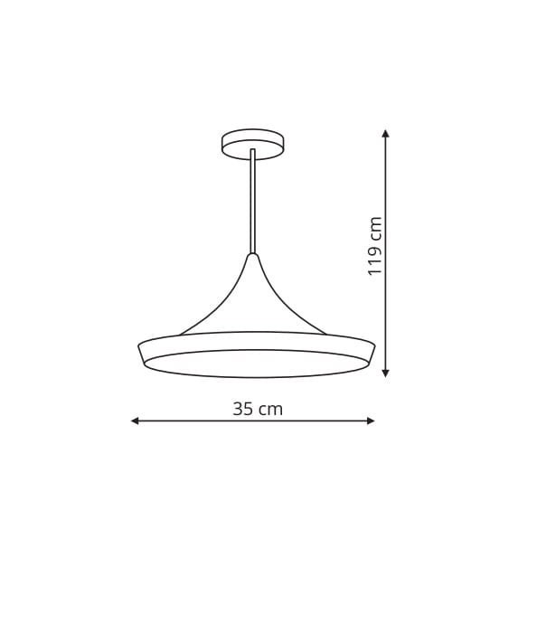 Lampa wisząca SONA 1 biała / złote wnętrze klosza loft - Light Prestige Lampa wisząca SONA 1 biała / złote wnętrze klosza loft - Light Prestige