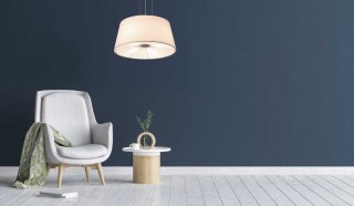 Lampa wisząca BALI biała abażur tkanina - Light Prestige