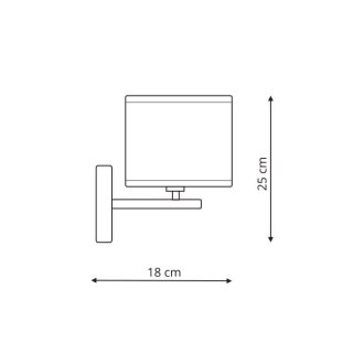 Kinkiet CECINA biały abażur / czarny stelaż - Light Prestige