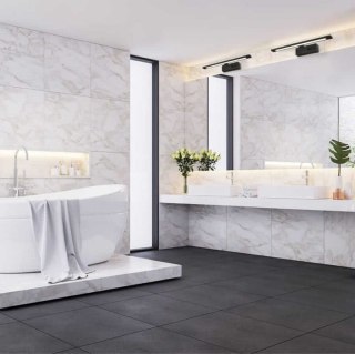 Kinkiet łazienkowy ISLA czarny średni z IP44 3000K - Light Prestige