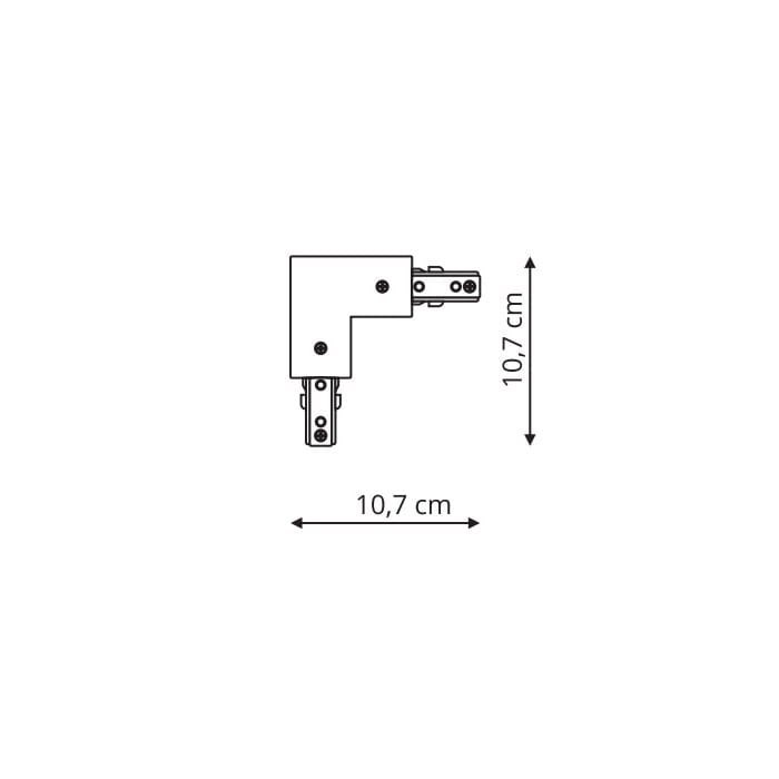 Łącznik kątowy L 3F prawy biały trójfazowy - Light Prestige Łącznik kątowy L 3F prawy biały trójfazowy - Light Prestige