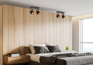 Lampa sufitowa kinkiet ANICA podwójna czarno-miedziana - Candellux Lighting