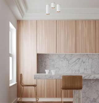 Oprawa natynkowa MANACOR 13 biała / złoty ring - Light Prestige