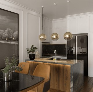 Lampa wisząca PALLA złota szklany kulisty klosz - Light Prestige