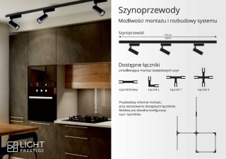 Szynoprzewód 3F 2m czarny trójfazowy szyna - Light Prestige
