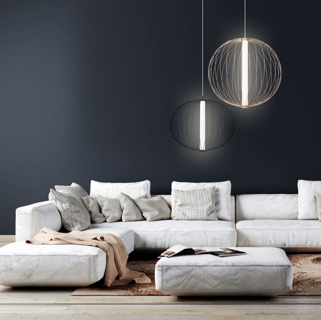 Lampa wisząca TREVISO mała czarna dekoracyjna do salonu LED 3000K - Light Prestige Lampa wisząca TREVISO mała czarna dekoracyjna do salonu LED 3000K - Light Prestige