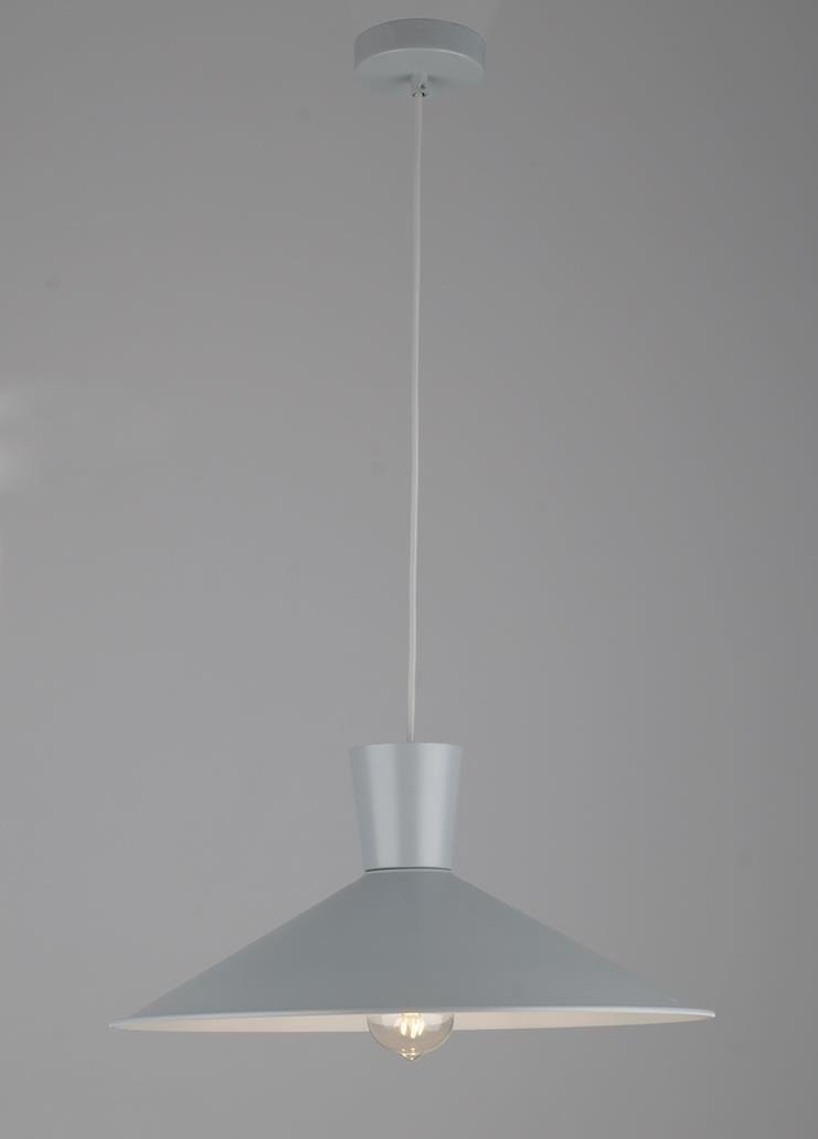 Lampa wisząca ELISTA szara stożkowy metalowy klosz - Ledea