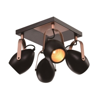 Lampa sufitowa plafon ANICA 4 czarno-miedziana - Candellux Lighting