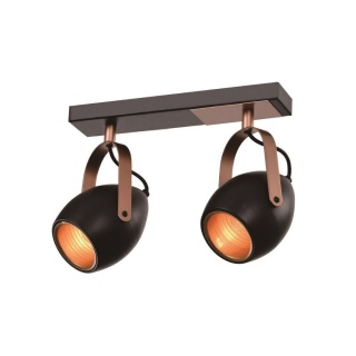 Lampa sufitowa kinkiet ANICA podwójna czarno-miedziana - Candellux Lighting