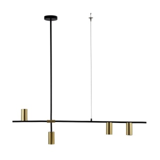 Lampa wisząca ARIZONA 4 linia czarno /złota - Light Prestige