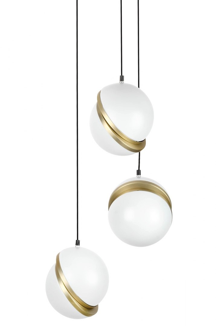 Lampa wisząca GLOBE 3 złota LED - King Home Lampa wisząca GLOBE 3 złota LED - King Home