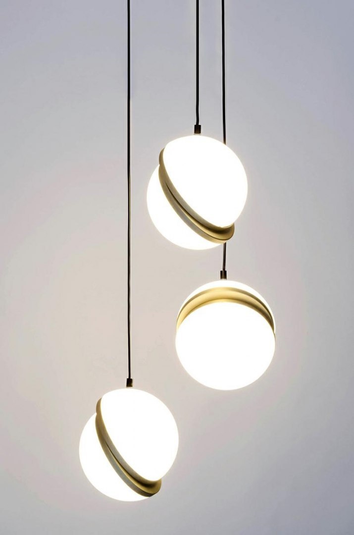 Lampa wisząca GLOBE 3 złota LED - King Home Lampa wisząca GLOBE 3 złota LED - King Home