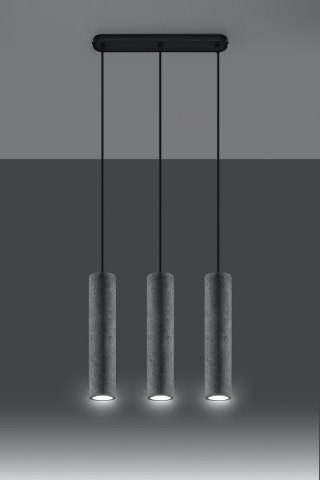 Lampa wisząca LUVO 3L lampa dekoracyjna szary beton - Sollux Lighting