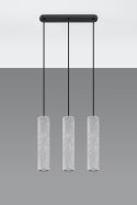 Lampa wisząca LUVO 3L lampa dekoracyjna szary beton - Sollux Lighting - wizualizacja