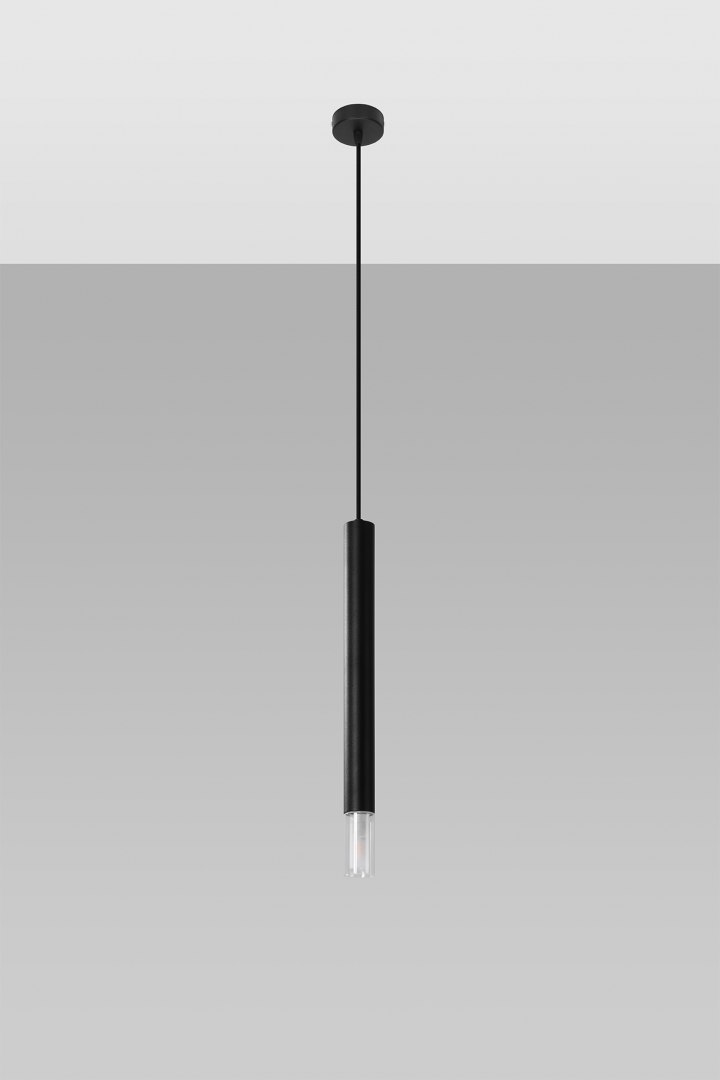 Lampa wisząca WEZYR 1 czarna - Sollux Lighting Lampa wisząca WEZYR 1 czarna - Sollux Lighting