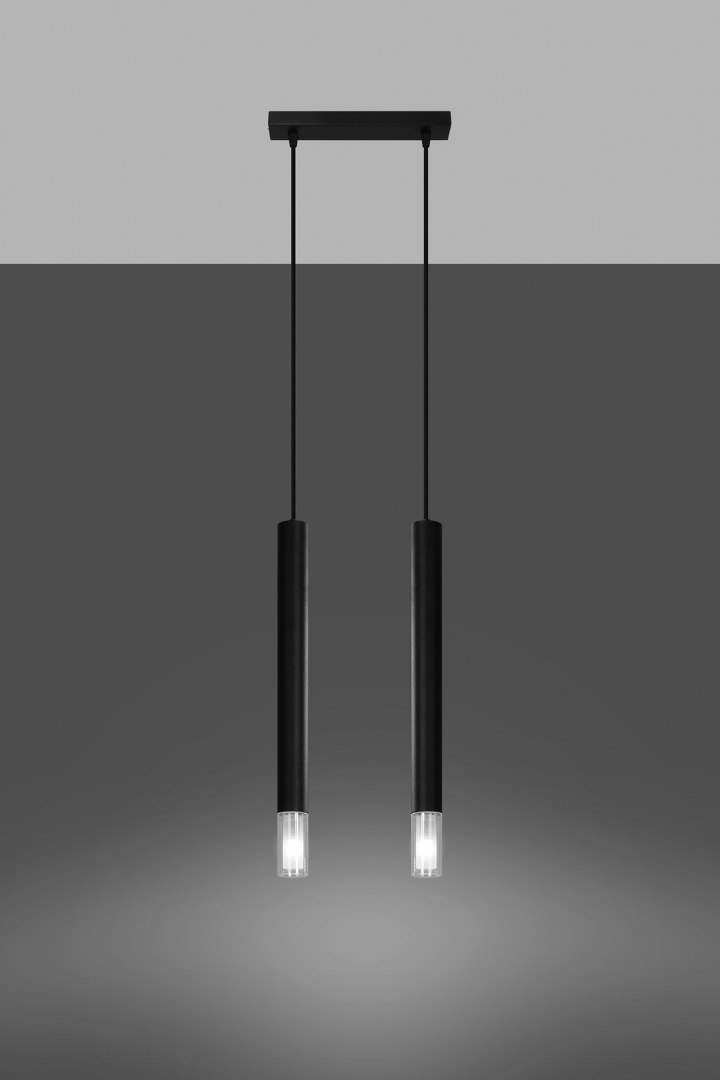 Lampa wisząca WEZYR 2 czarna - Sollux Lighting Lampa wisząca WEZYR 2 czarna - Sollux Lighting