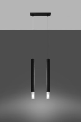 Lampa wisząca WEZYR 2 czarna - Sollux Lighting