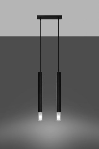 Lampa wisząca WEZYR 2 czarna - Sollux Lighting