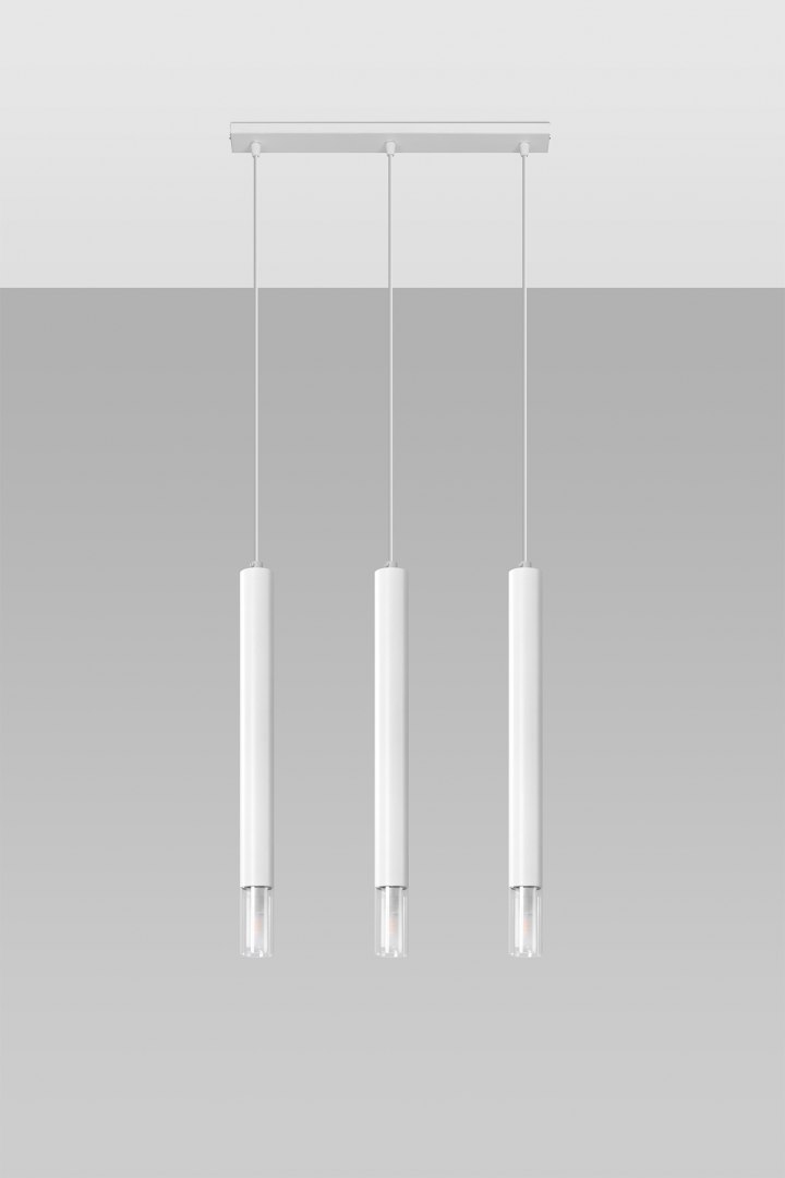 Lampa wisząca WEZYR 3 biała - Sollux Lighting