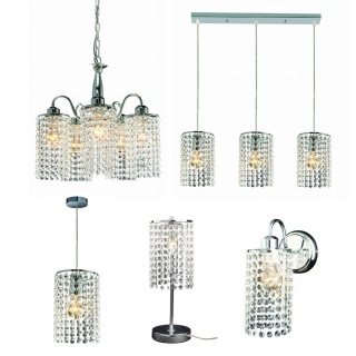 Lampa stołowa Bright Star z kryształkami - Light Prestige