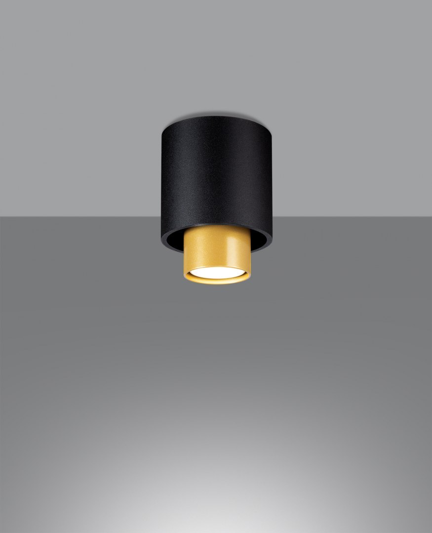 Plafon stalowy NESI czarny lampa dekoracyjna do salonu sypialni przedpokoju biura hotelu - Sollux Lighting Plafon stalowy NESI czarny lampa dekoracyjna do salonu sypialni przedpokoju biura hotelu - Sollux Lighting