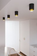 Stalowy plafon NESI czarny lampa dekoracyjna - Sollux Lighting - wizualizacja