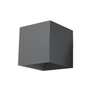 Kinkiet QUAD 1 antracyt sześcian - Sollux Lighting