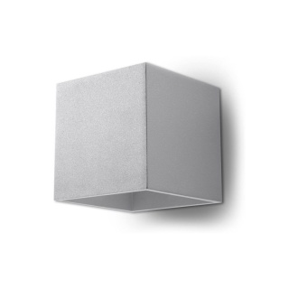 Kinkiet QUAD 1 szary sześcian - Sollux Lighting