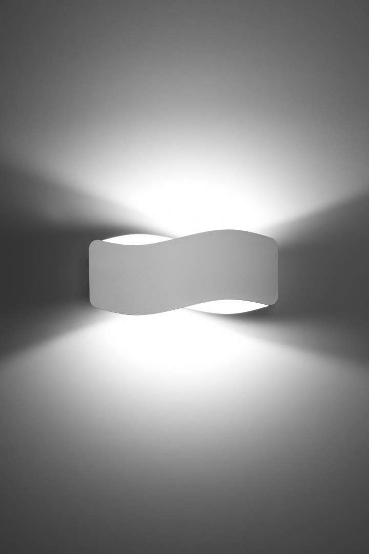 Kinkiet stalowy TILA 30 biały lampa ścienna - Sollux Lighting - lampa się świeci