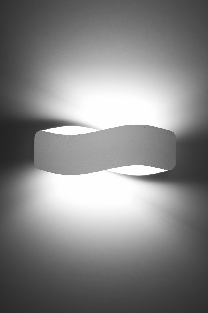Kinkiet stalowy TILA 40 biały lampa ścienna - Sollux Lighting - lampa się świeci