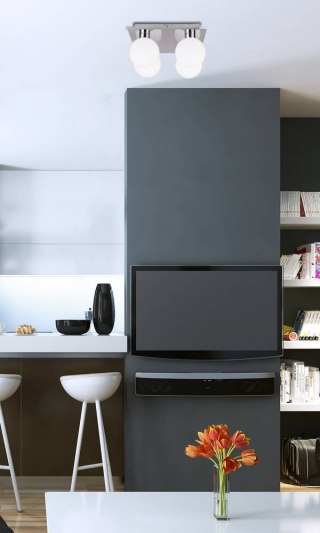 Plafon ODEN 4 chrom / białe kuliste klosze - Candellux Lighting