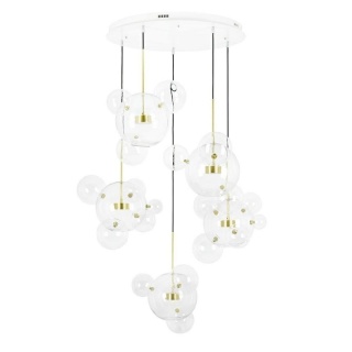 Lampa wisząca CAPRI DISC 5 złota LED - King Home