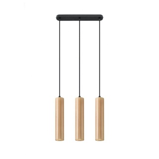 Lampa wisząca LINO 3 drewniana - Sollux Lighting